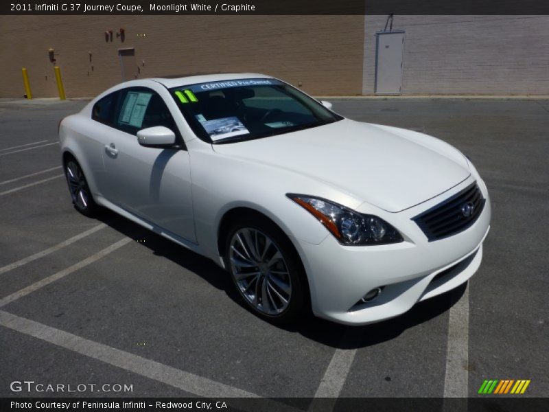 Moonlight White / Graphite 2011 Infiniti G 37 Journey Coupe