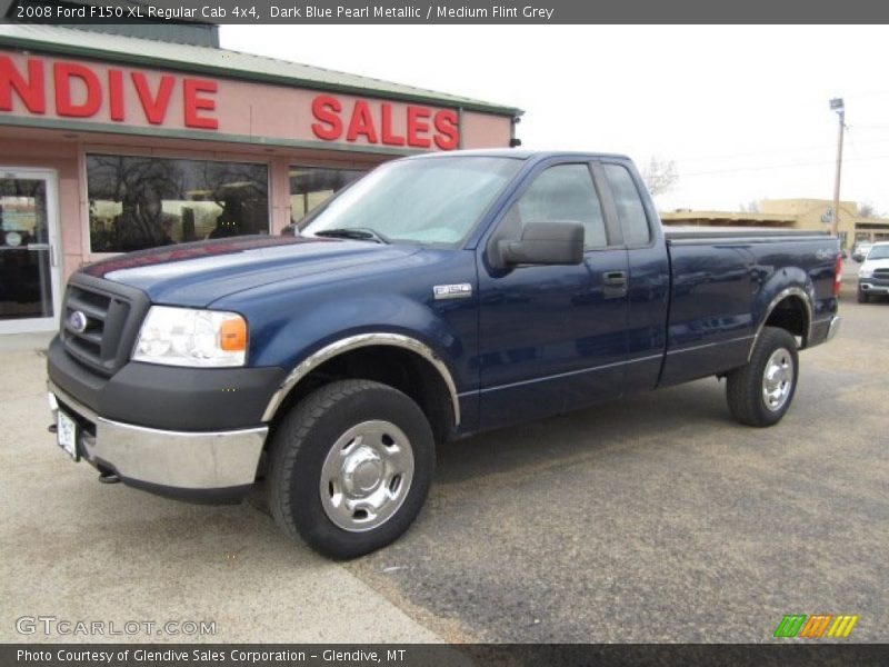 Dark Blue Pearl Metallic / Medium Flint Grey 2008 Ford F150 XL Regular Cab 4x4