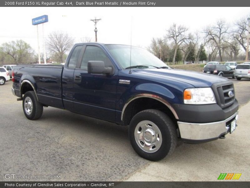 Dark Blue Pearl Metallic / Medium Flint Grey 2008 Ford F150 XL Regular Cab 4x4