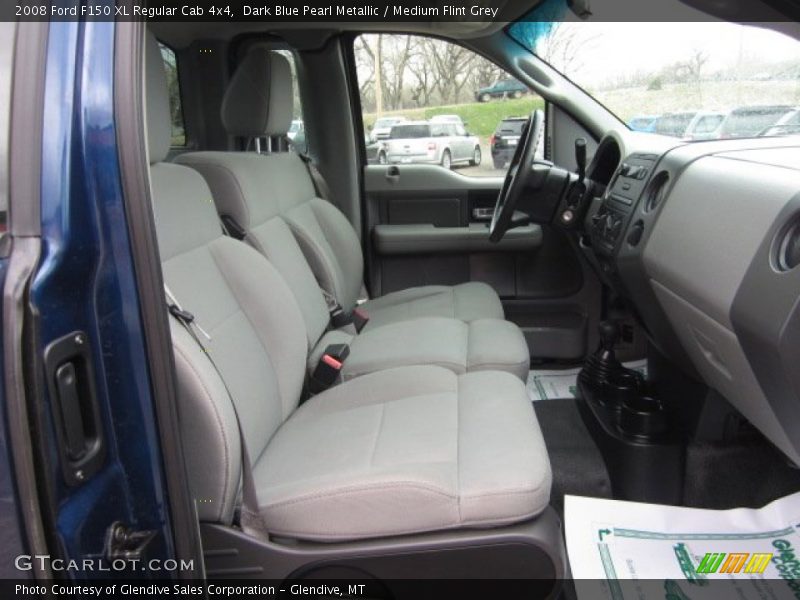 Dark Blue Pearl Metallic / Medium Flint Grey 2008 Ford F150 XL Regular Cab 4x4