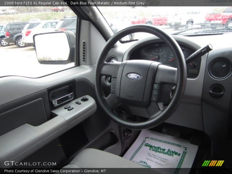 Dark Blue Pearl Metallic / Medium Flint Grey 2008 Ford F150 XL Regular Cab 4x4