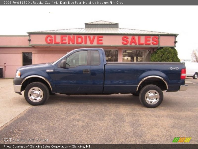 Dark Blue Pearl Metallic / Medium Flint Grey 2008 Ford F150 XL Regular Cab 4x4