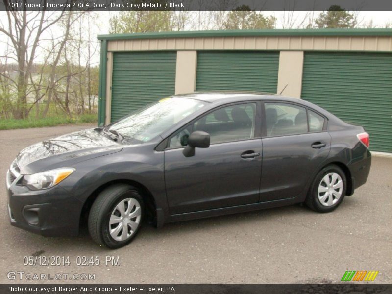 Dark Gray Metallic / Black 2012 Subaru Impreza 2.0i 4 Door