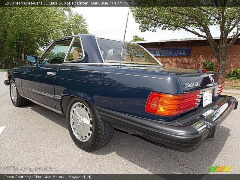 Dark Blue / Palomino 1988 Mercedes-Benz SL Class 560 SL Roadster