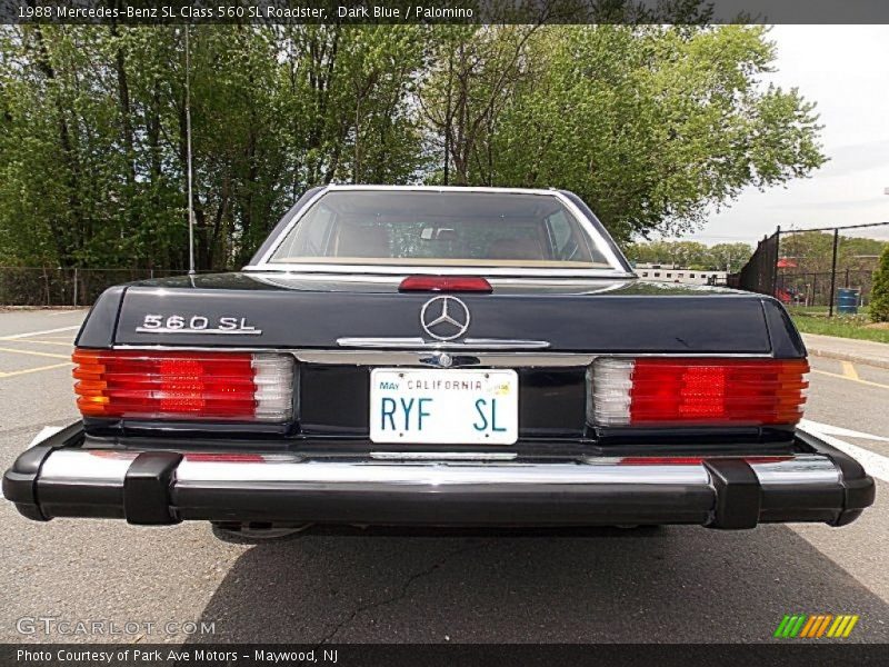 Dark Blue / Palomino 1988 Mercedes-Benz SL Class 560 SL Roadster