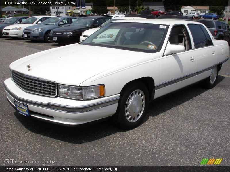 White / Gray 1996 Cadillac DeVille Sedan