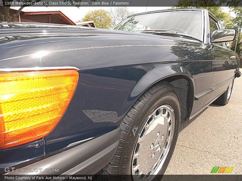 Dark Blue / Palomino 1988 Mercedes-Benz SL Class 560 SL Roadster