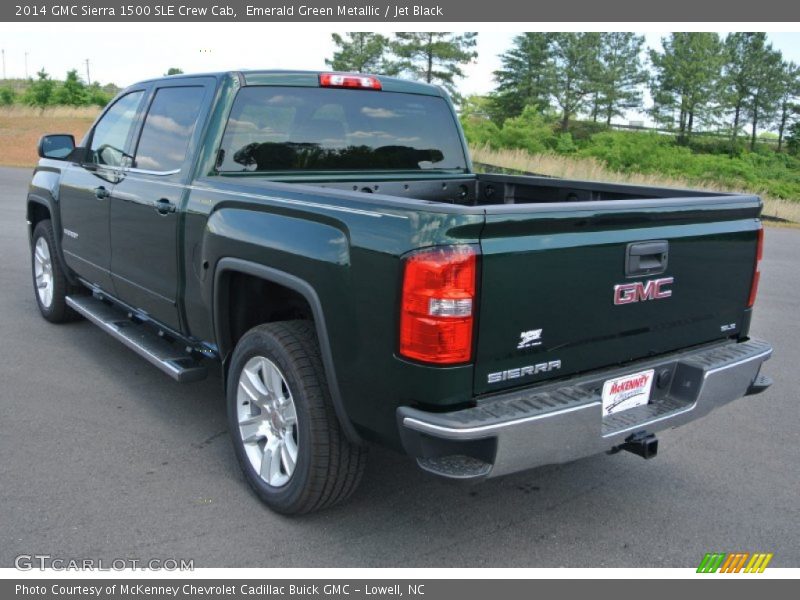 Emerald Green Metallic / Jet Black 2014 GMC Sierra 1500 SLE Crew Cab