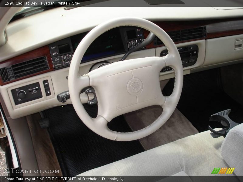 White / Gray 1996 Cadillac DeVille Sedan