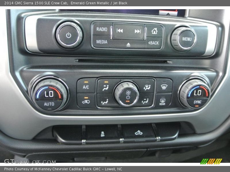 Emerald Green Metallic / Jet Black 2014 GMC Sierra 1500 SLE Crew Cab