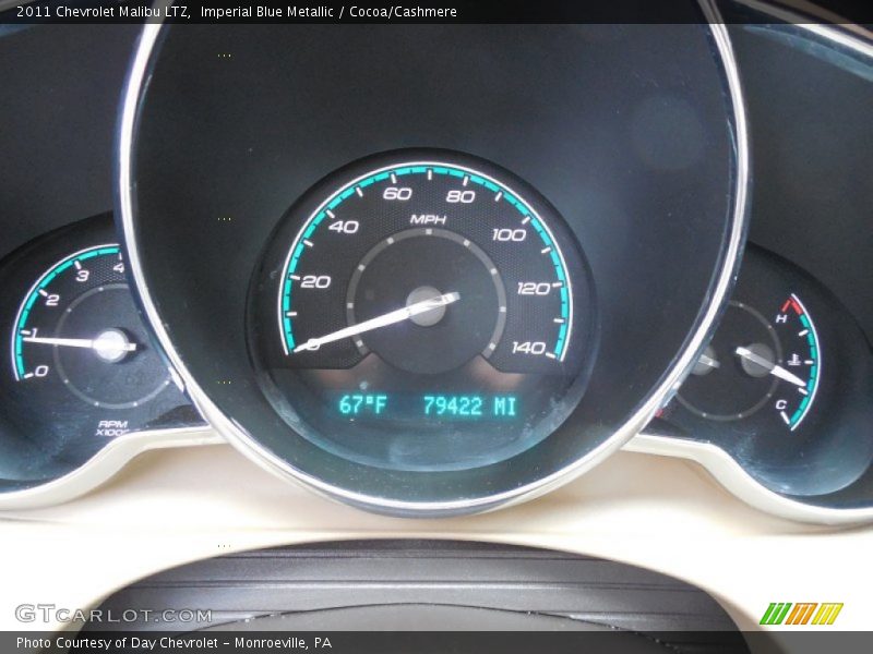 Imperial Blue Metallic / Cocoa/Cashmere 2011 Chevrolet Malibu LTZ