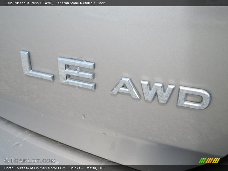 Saharan Stone Metallic / Black 2009 Nissan Murano LE AWD