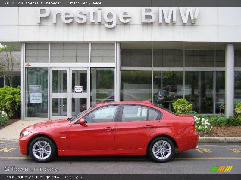 Crimson Red / Beige 2008 BMW 3 Series 328xi Sedan