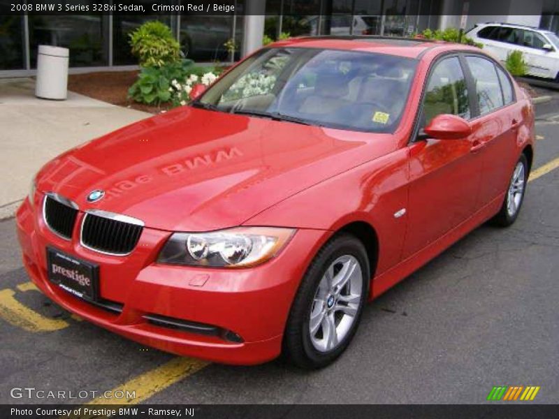 Crimson Red / Beige 2008 BMW 3 Series 328xi Sedan