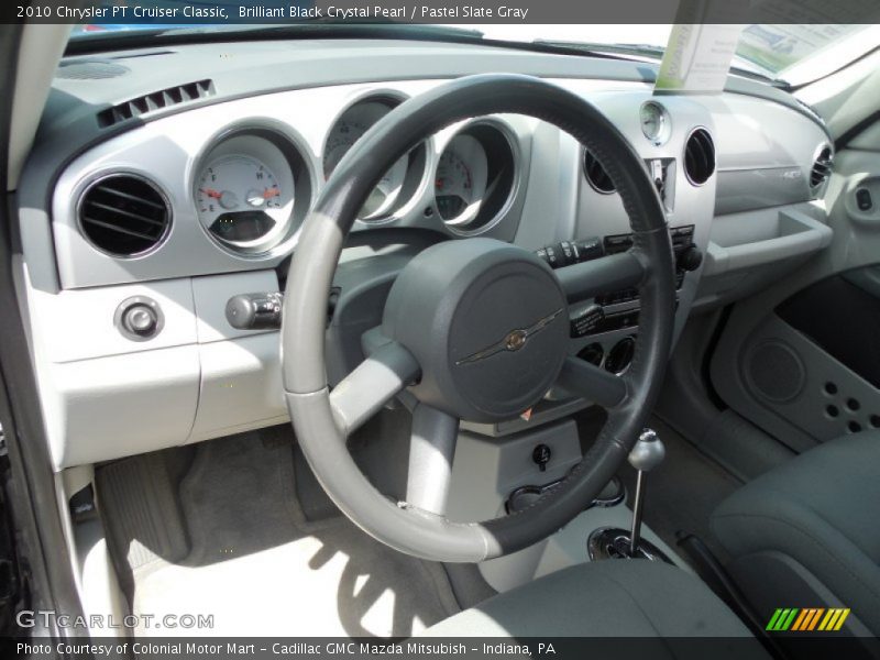 Brilliant Black Crystal Pearl / Pastel Slate Gray 2010 Chrysler PT Cruiser Classic