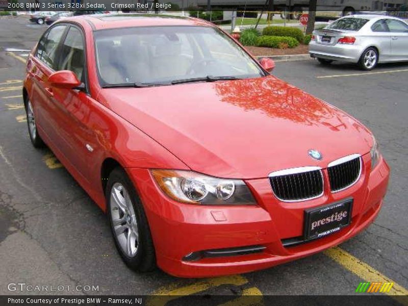 Crimson Red / Beige 2008 BMW 3 Series 328xi Sedan