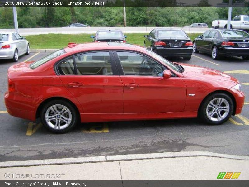 Crimson Red / Beige 2008 BMW 3 Series 328xi Sedan