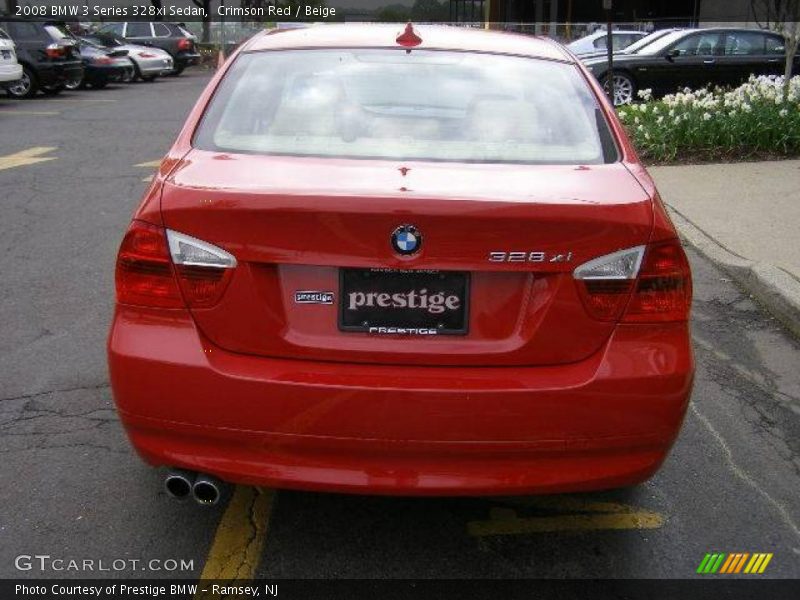 Crimson Red / Beige 2008 BMW 3 Series 328xi Sedan