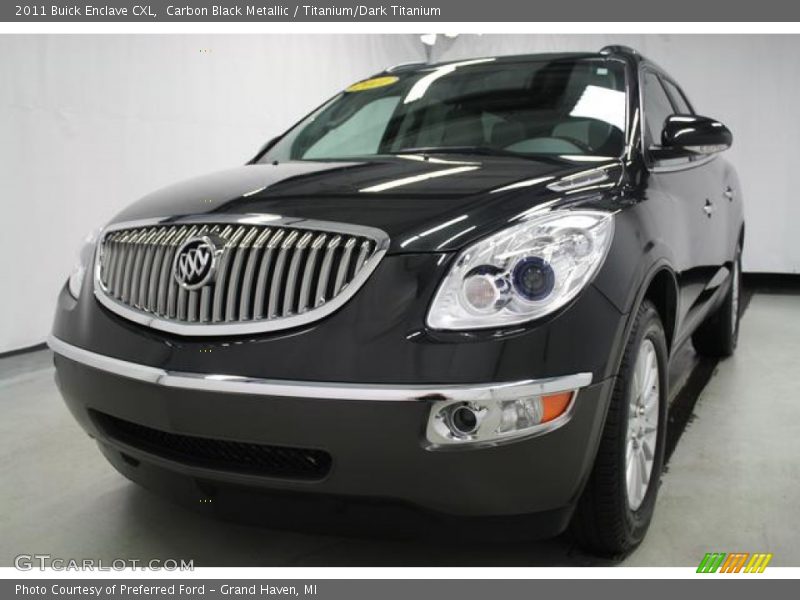 Carbon Black Metallic / Titanium/Dark Titanium 2011 Buick Enclave CXL