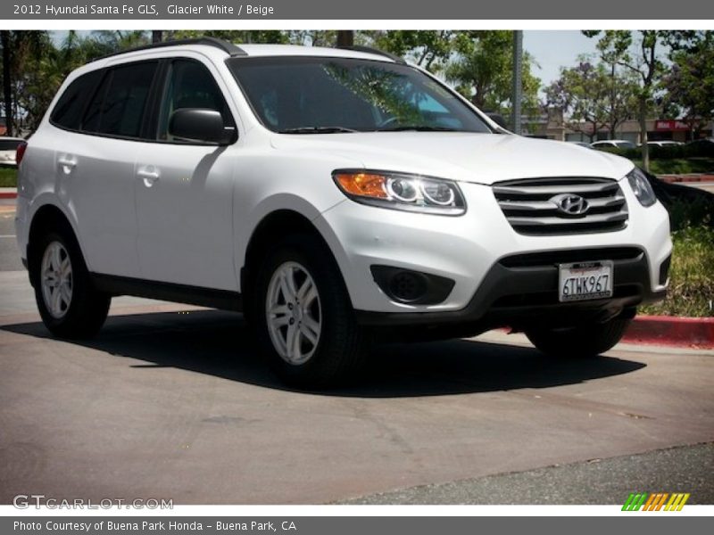 Glacier White / Beige 2012 Hyundai Santa Fe GLS