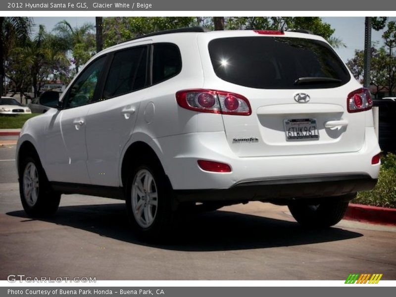 Glacier White / Beige 2012 Hyundai Santa Fe GLS
