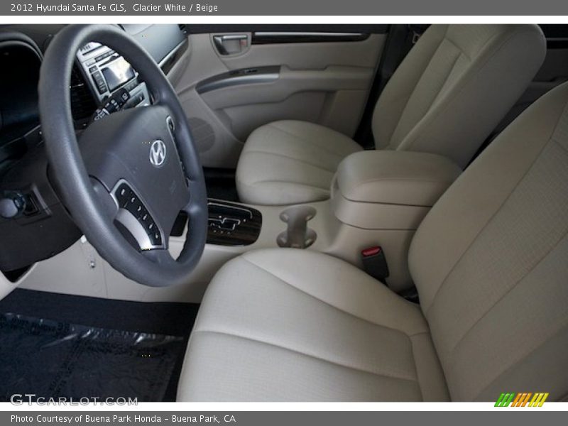 Glacier White / Beige 2012 Hyundai Santa Fe GLS