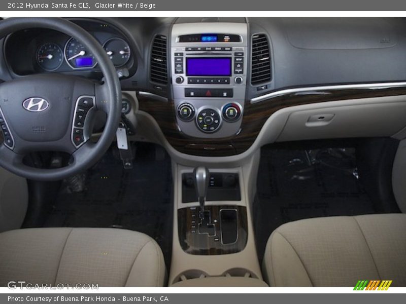 Glacier White / Beige 2012 Hyundai Santa Fe GLS