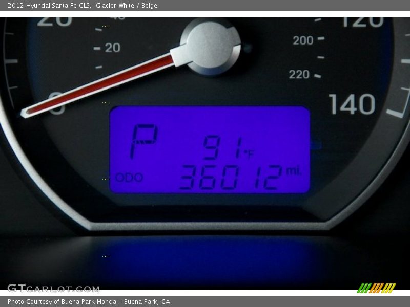 Glacier White / Beige 2012 Hyundai Santa Fe GLS