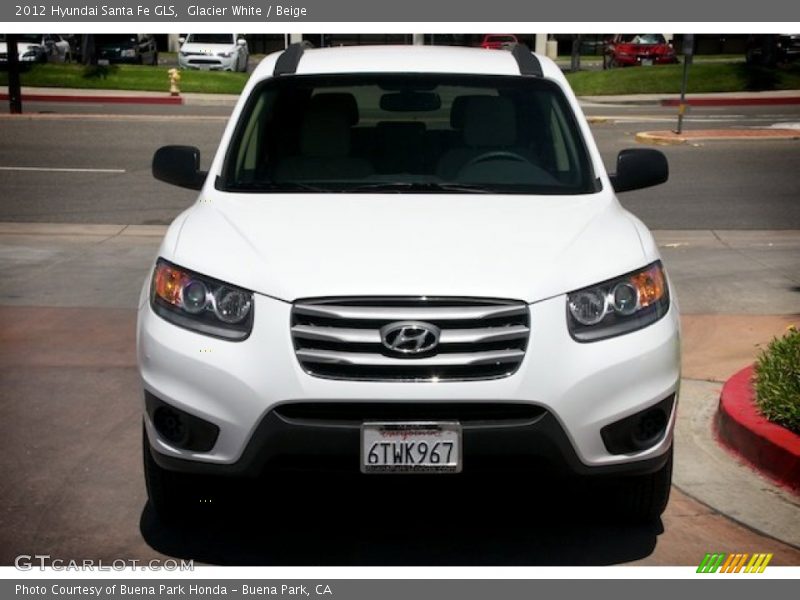 Glacier White / Beige 2012 Hyundai Santa Fe GLS