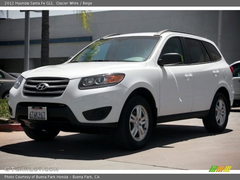 Glacier White / Beige 2012 Hyundai Santa Fe GLS