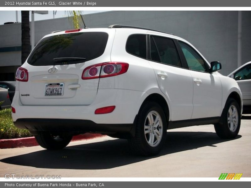 Glacier White / Beige 2012 Hyundai Santa Fe GLS