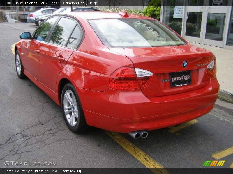 Crimson Red / Beige 2008 BMW 3 Series 328xi Sedan