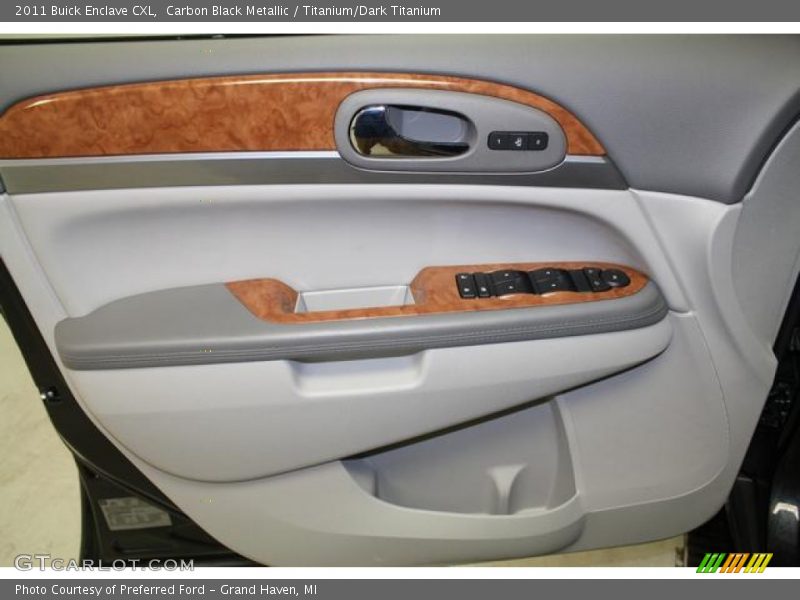 Carbon Black Metallic / Titanium/Dark Titanium 2011 Buick Enclave CXL