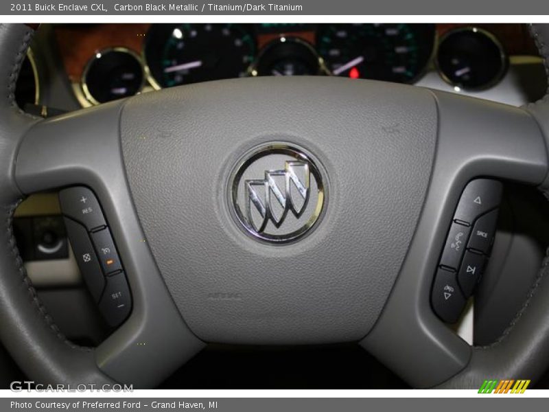 Carbon Black Metallic / Titanium/Dark Titanium 2011 Buick Enclave CXL