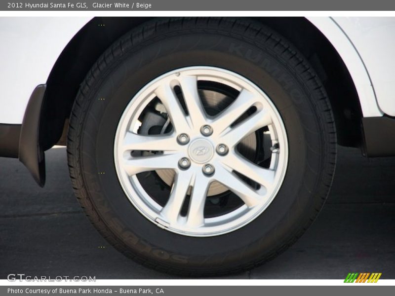 Glacier White / Beige 2012 Hyundai Santa Fe GLS