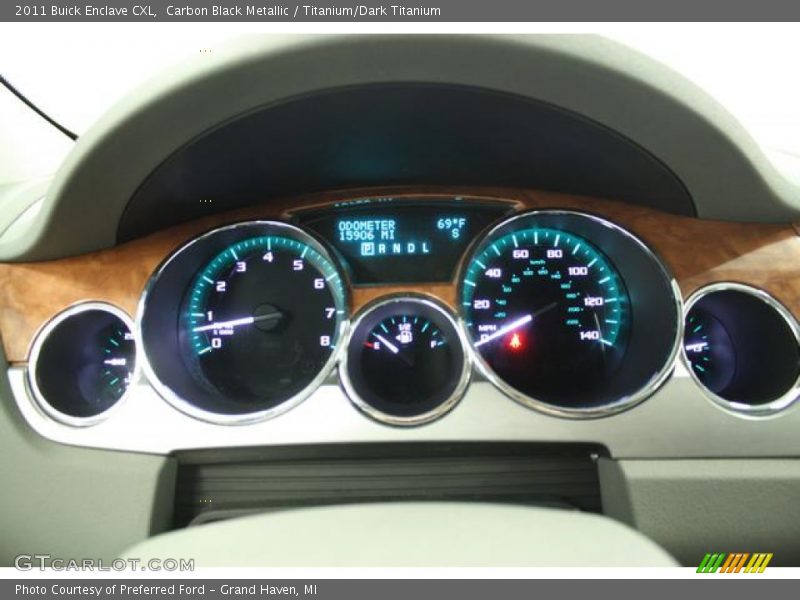 Carbon Black Metallic / Titanium/Dark Titanium 2011 Buick Enclave CXL