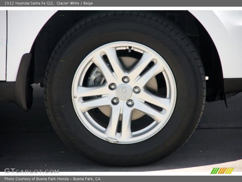 Glacier White / Beige 2012 Hyundai Santa Fe GLS