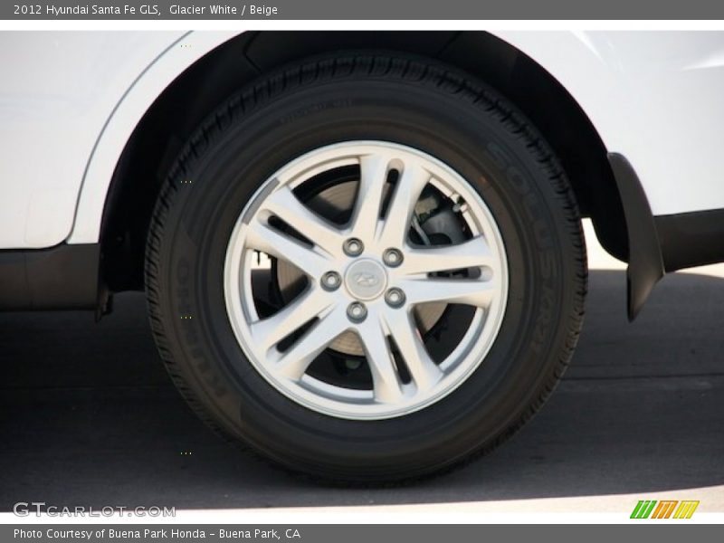 Glacier White / Beige 2012 Hyundai Santa Fe GLS