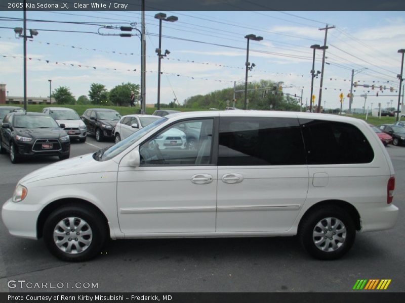 Clear White / Gray 2005 Kia Sedona LX