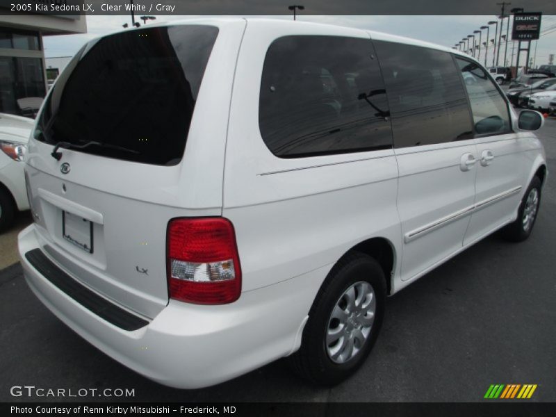 Clear White / Gray 2005 Kia Sedona LX