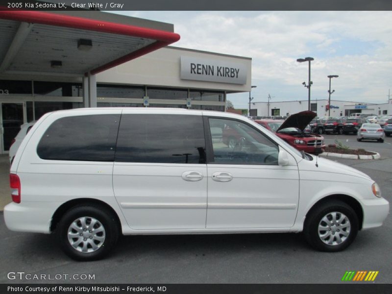 Clear White / Gray 2005 Kia Sedona LX