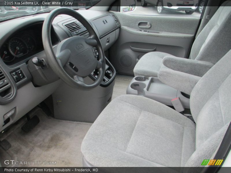 Clear White / Gray 2005 Kia Sedona LX