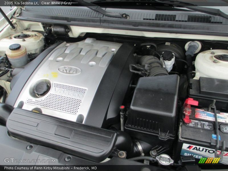 Clear White / Gray 2005 Kia Sedona LX