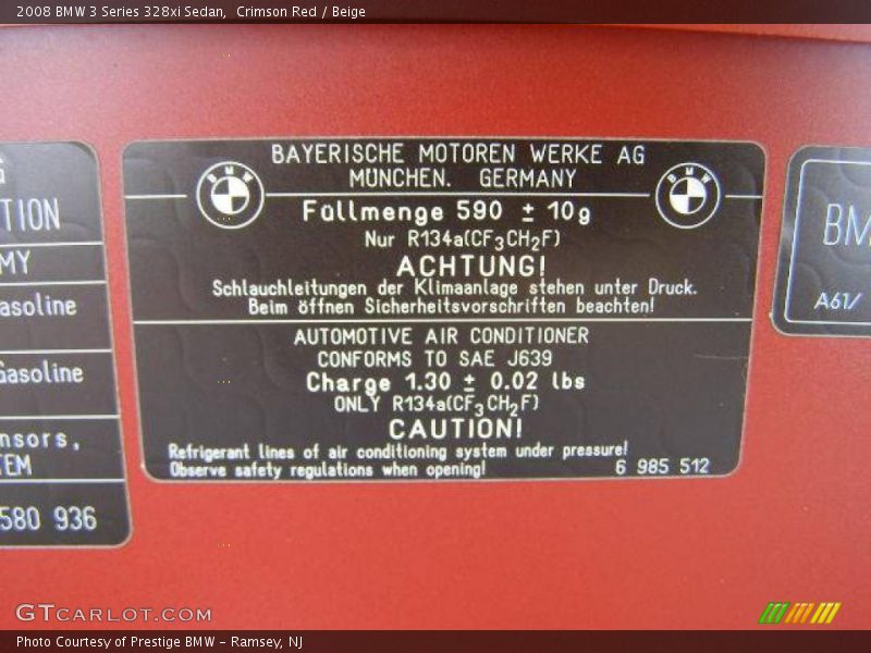 Crimson Red / Beige 2008 BMW 3 Series 328xi Sedan
