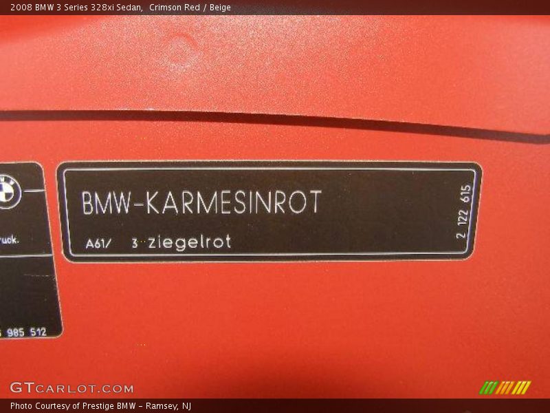 Crimson Red / Beige 2008 BMW 3 Series 328xi Sedan
