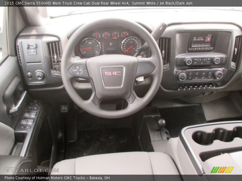 Summit White / Jet Black/Dark Ash 2015 GMC Sierra 3500HD Work Truck Crew Cab Dual Rear Wheel 4x4