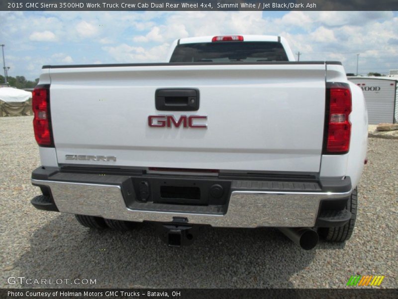 Summit White / Jet Black/Dark Ash 2015 GMC Sierra 3500HD Work Truck Crew Cab Dual Rear Wheel 4x4