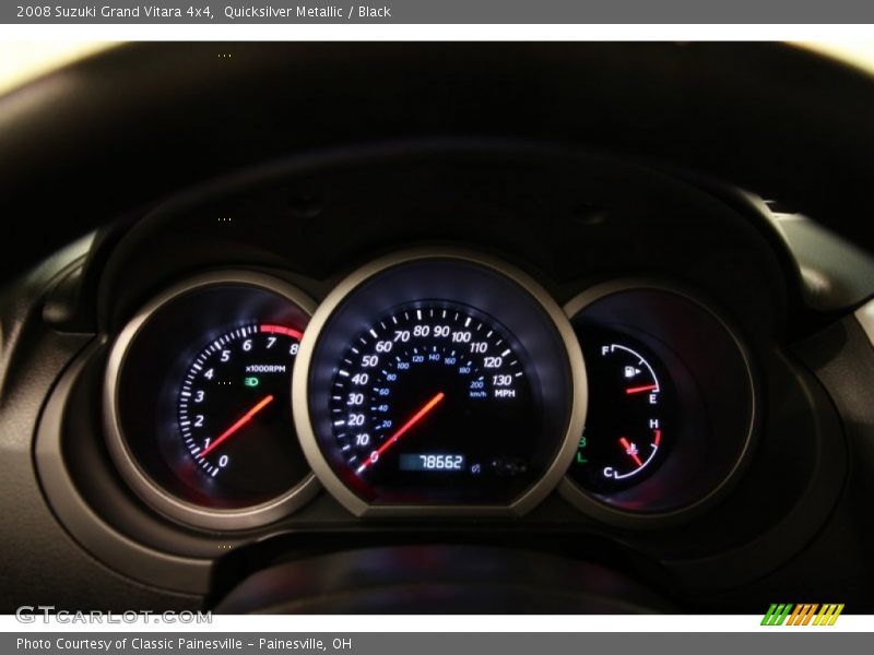 Quicksilver Metallic / Black 2008 Suzuki Grand Vitara 4x4