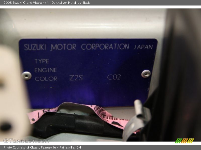 Quicksilver Metallic / Black 2008 Suzuki Grand Vitara 4x4
