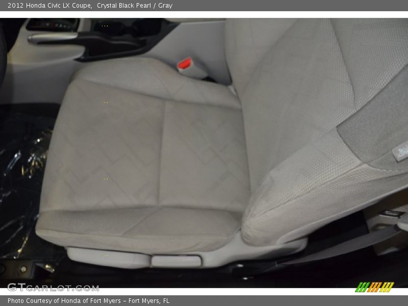 Crystal Black Pearl / Gray 2012 Honda Civic LX Coupe